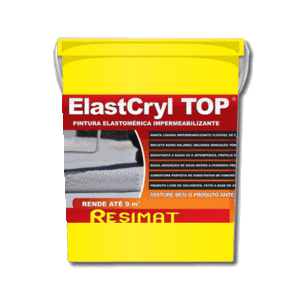 Elastcryl-Top tinta impermeabilizante, monocomponente pronta para uso, à base de polímero acrílico, flexível de elevada durabilidade e boa resistência à ação de ultravioleta.